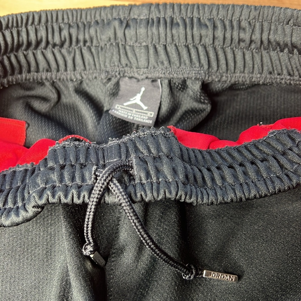 Nike Air Jordan Jogger Pants Wide Loose Leg Warm Up Basketball Red Black Sports - Picture 12 of 12